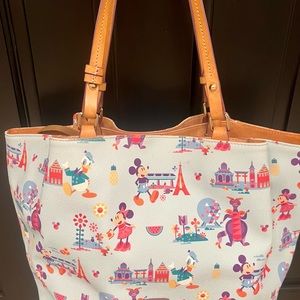 Disney Dooney & Bourke Flower Garden Festival Figment Mickey 2017 XLg Tote